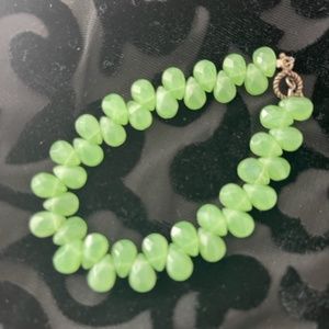 Green Chalcedony Faceted Bracelet